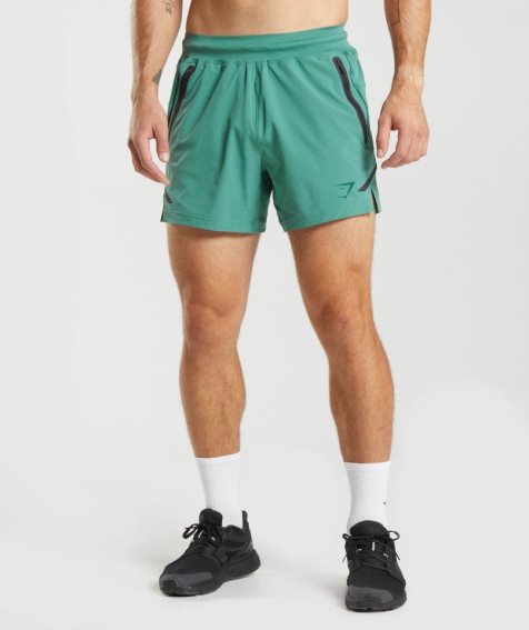 Men's Gymshark Apex 5" Perform Shorts Green | NZ 7CRWNL